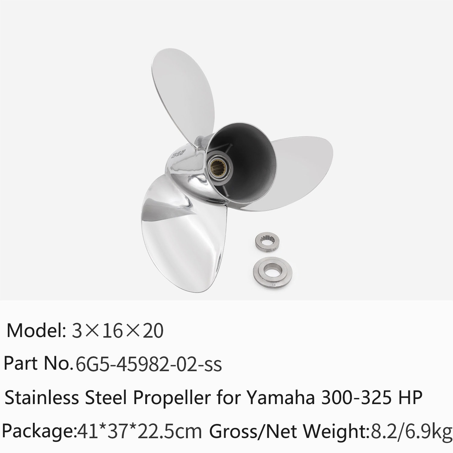 Outboard Motor Propeller Stainless - Śruba napędowa ze stali nierdzewnej do