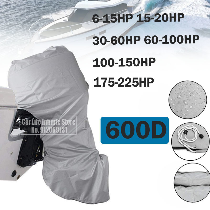 Outboard Motor Cover Waterproof - 600D 6-225HP Pełny silnik zaburtowy Pokrowiec