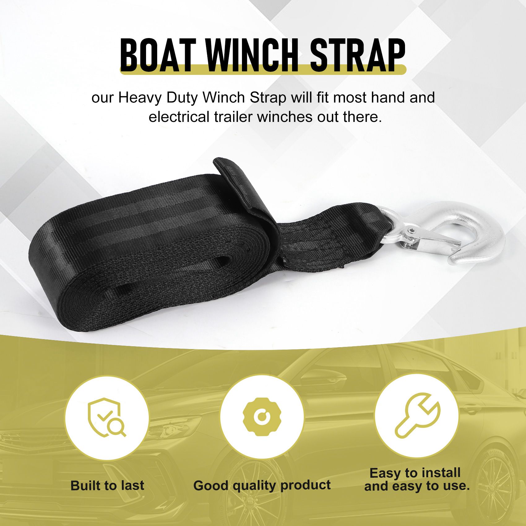 AEF5 - Pasek do wyciągarki prz – Boat Trailer Winch Strap recenzja i cena