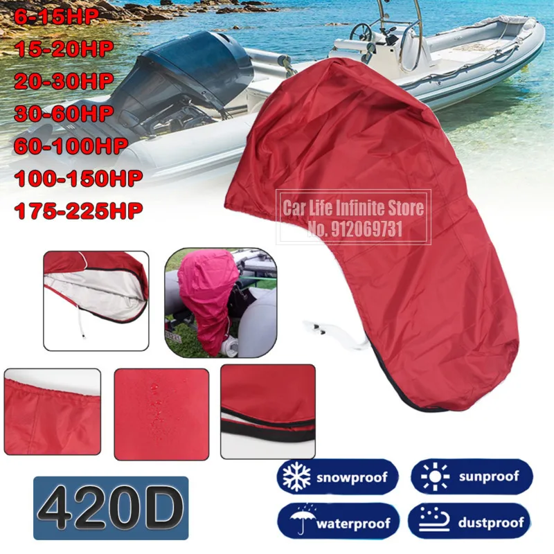 420D 6-225KM Pokrowiec Ochronn – Outboard Motor Cover Waterproof recenzja i cena