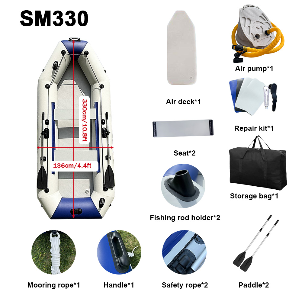 Nadmuchiwana łódka PVC, kajak  – Inflatable Boat 3.3M Pvc recenzja i cena