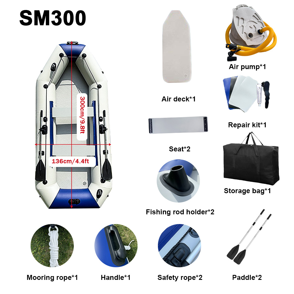 Nadmuchiwana łódka PVC, kajak  – Inflatable Boat 3.3M Pvc recenzja i cena