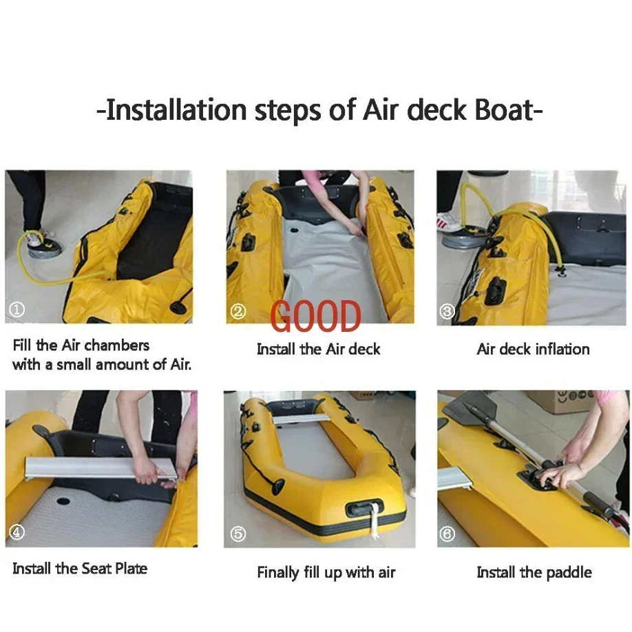 Ponton 2.3~3.3m z podłogą pneu – Inflatable Boat 3.3M Pvc recenzja i cena