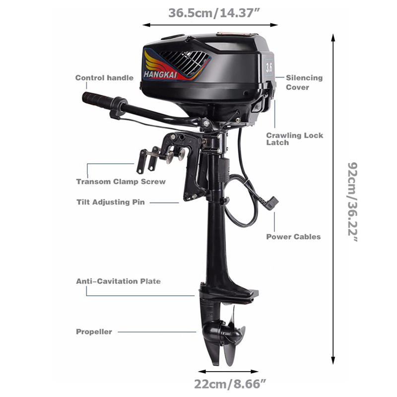 Silnik elektryczny zaburtowy 4 – Electric Outboard Motor 3Hp recenzja i cena