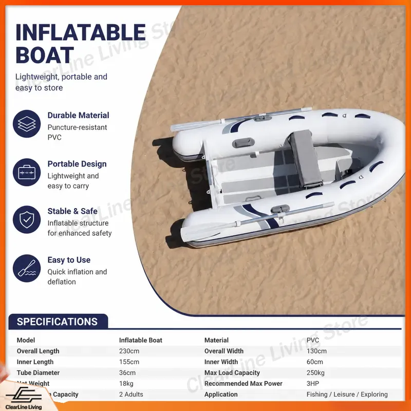 3M 3.3M Mini Ponton z Nadmuchi – Inflatable Boat 3.3M Pvc recenzja i cena
