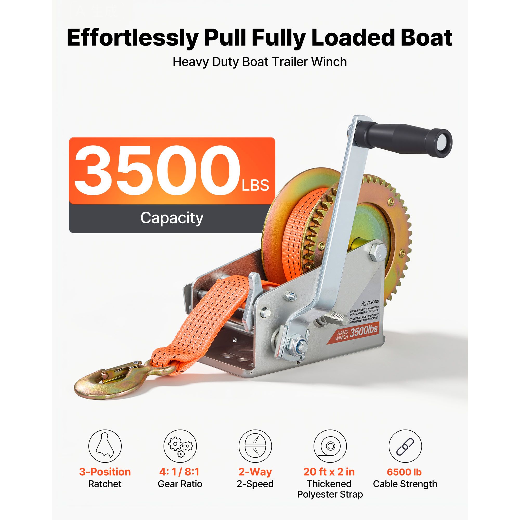 Wciągarka do łodzi, wciągarka  – Boat Trailer Winch Strap recenzja i cena